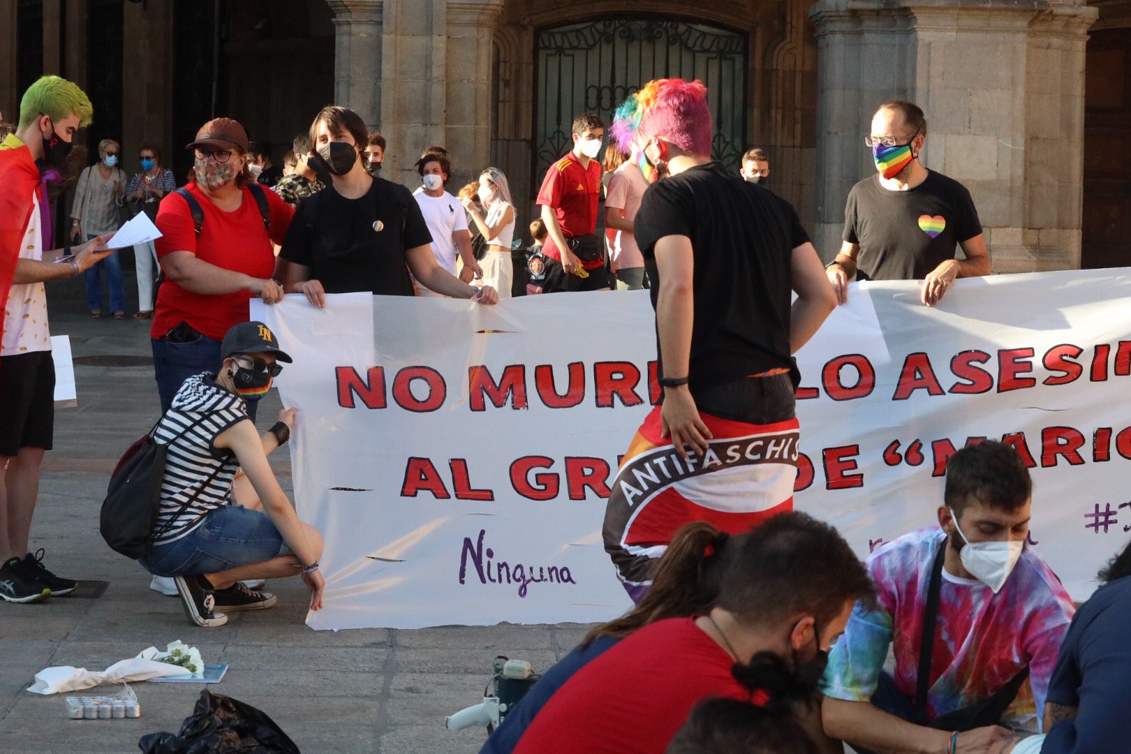 Concentración en la Plaza Mayor de Salamanca por el asesinato de un joven en Galicia (12)