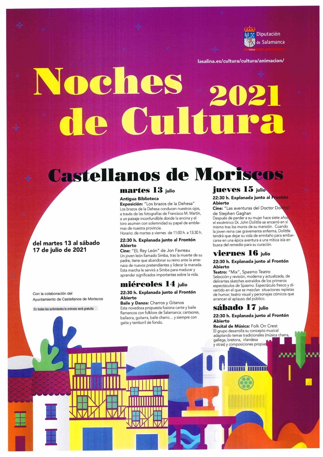 Cartel 'Noches de Cultura' Castellanos de Moriscos