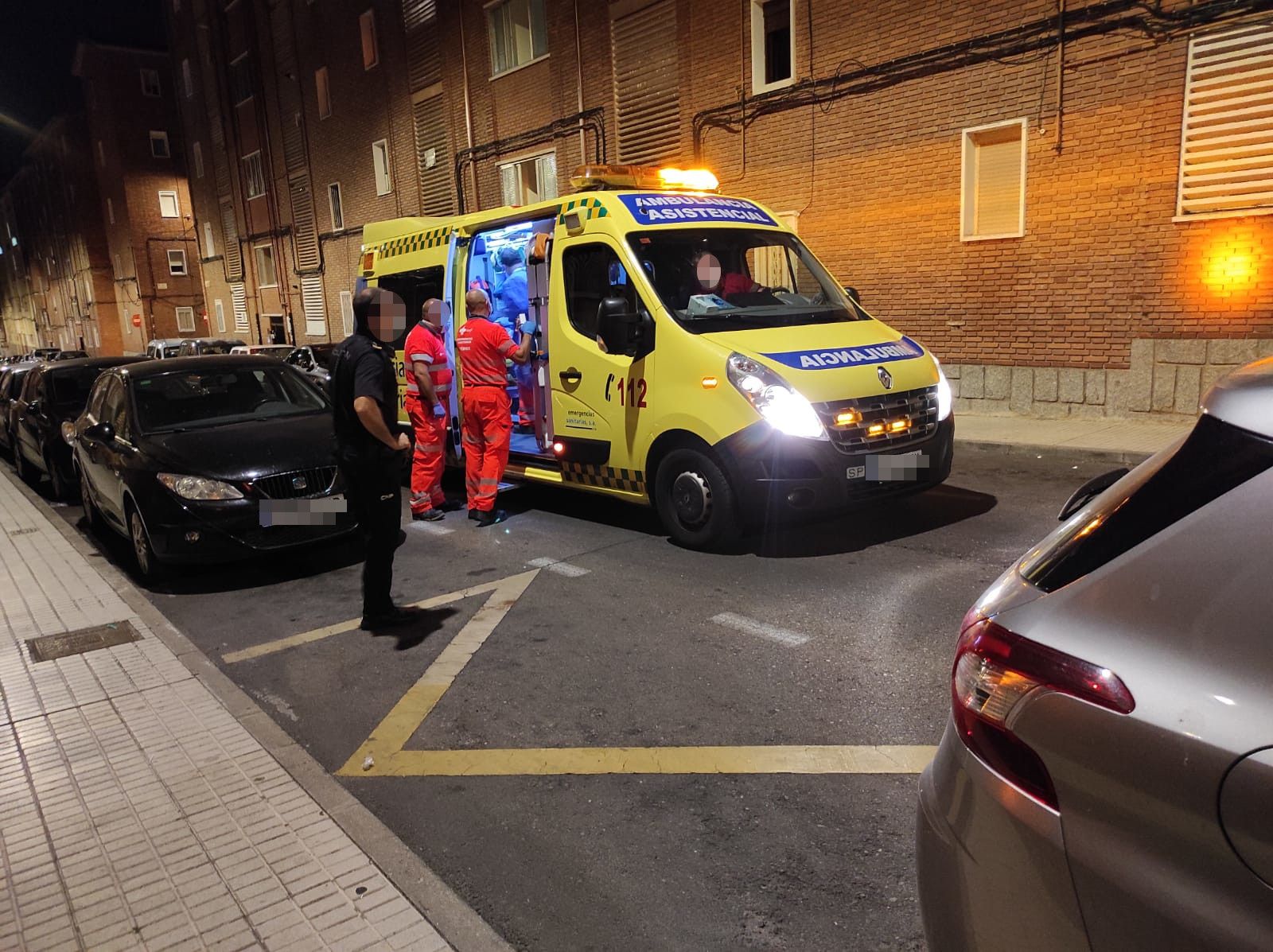 Llegada de la ambulancia a la calle Isaac Peral