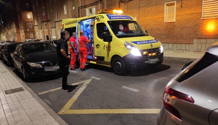 Llegada de la ambulancia a la calle Isaac Peral