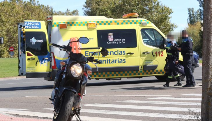 Moto implicada en el accidente. Foto SALAMANCA24HORAS