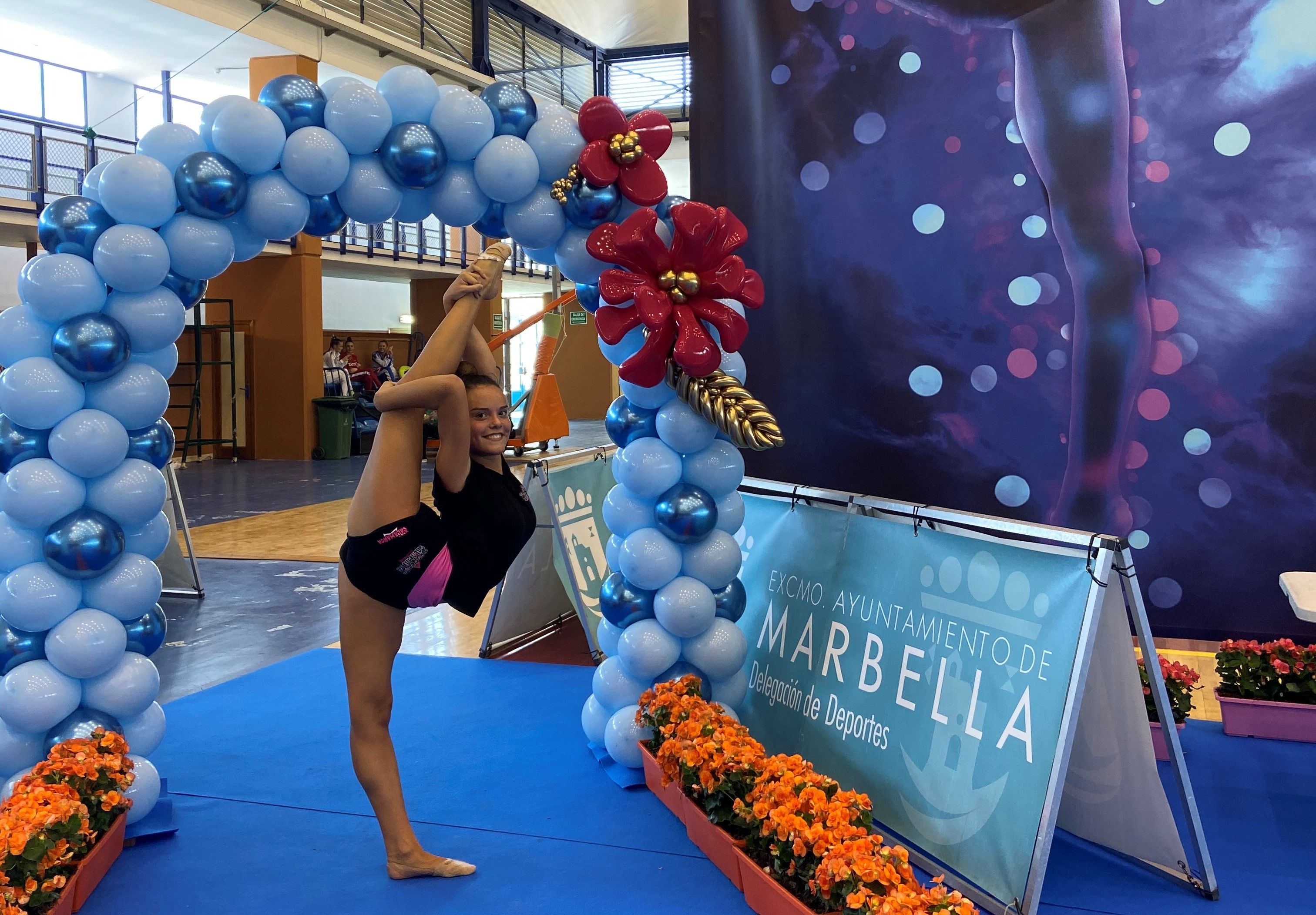 La gimnasta salmantina durante su actuación en Marbella.  (2)