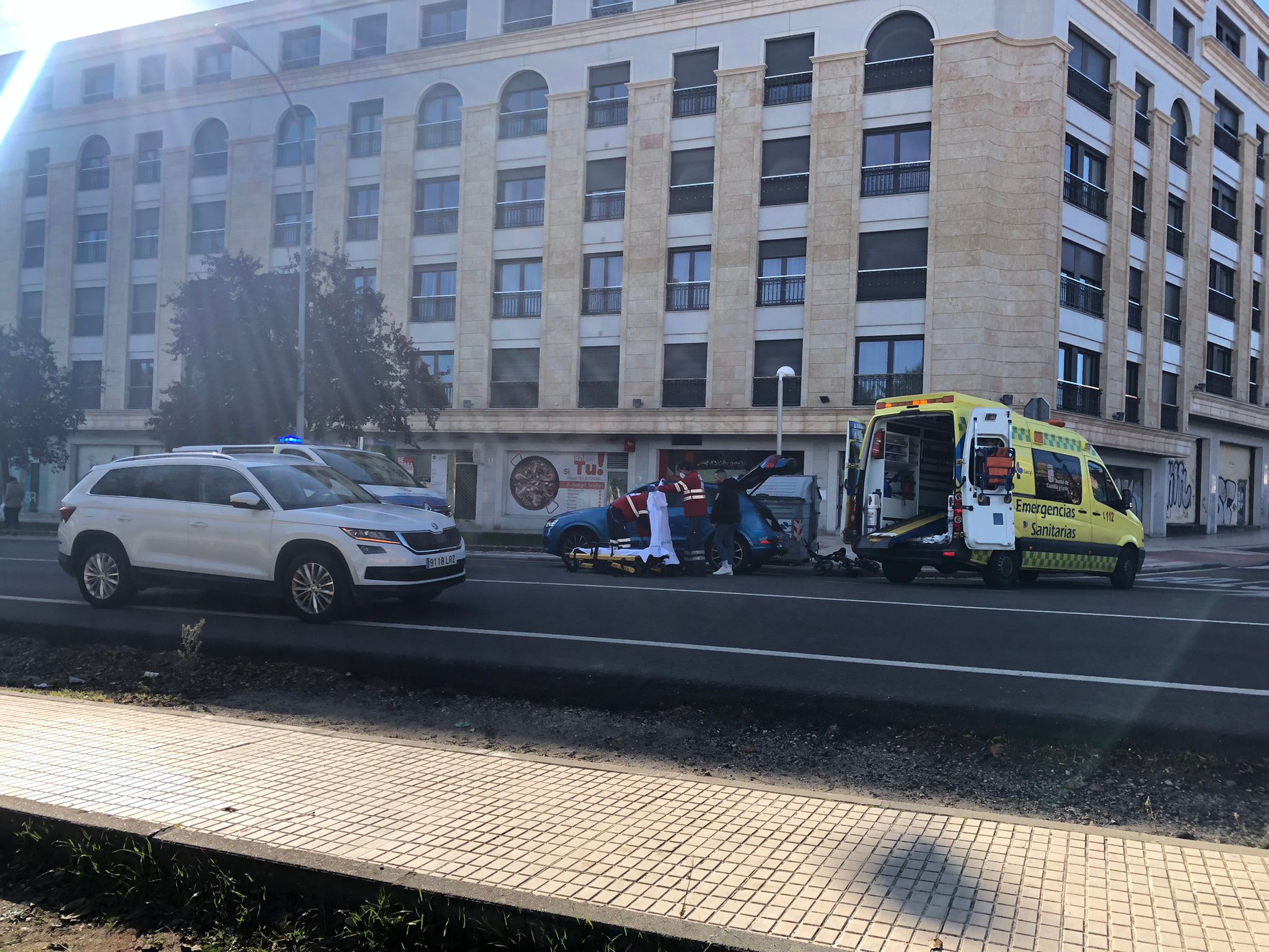 Accidente en la avenida Raimundo de Borgoña 2