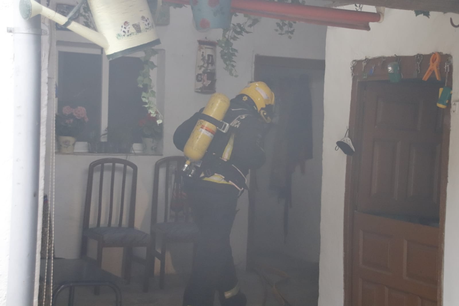Incendio en una casa en Pitiegua | Fotos Andrea M