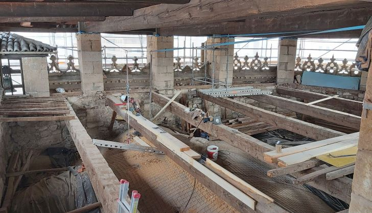 Obras de refuerzo estructural de la iglesia del convento de Las Úrsulas de Salamanca