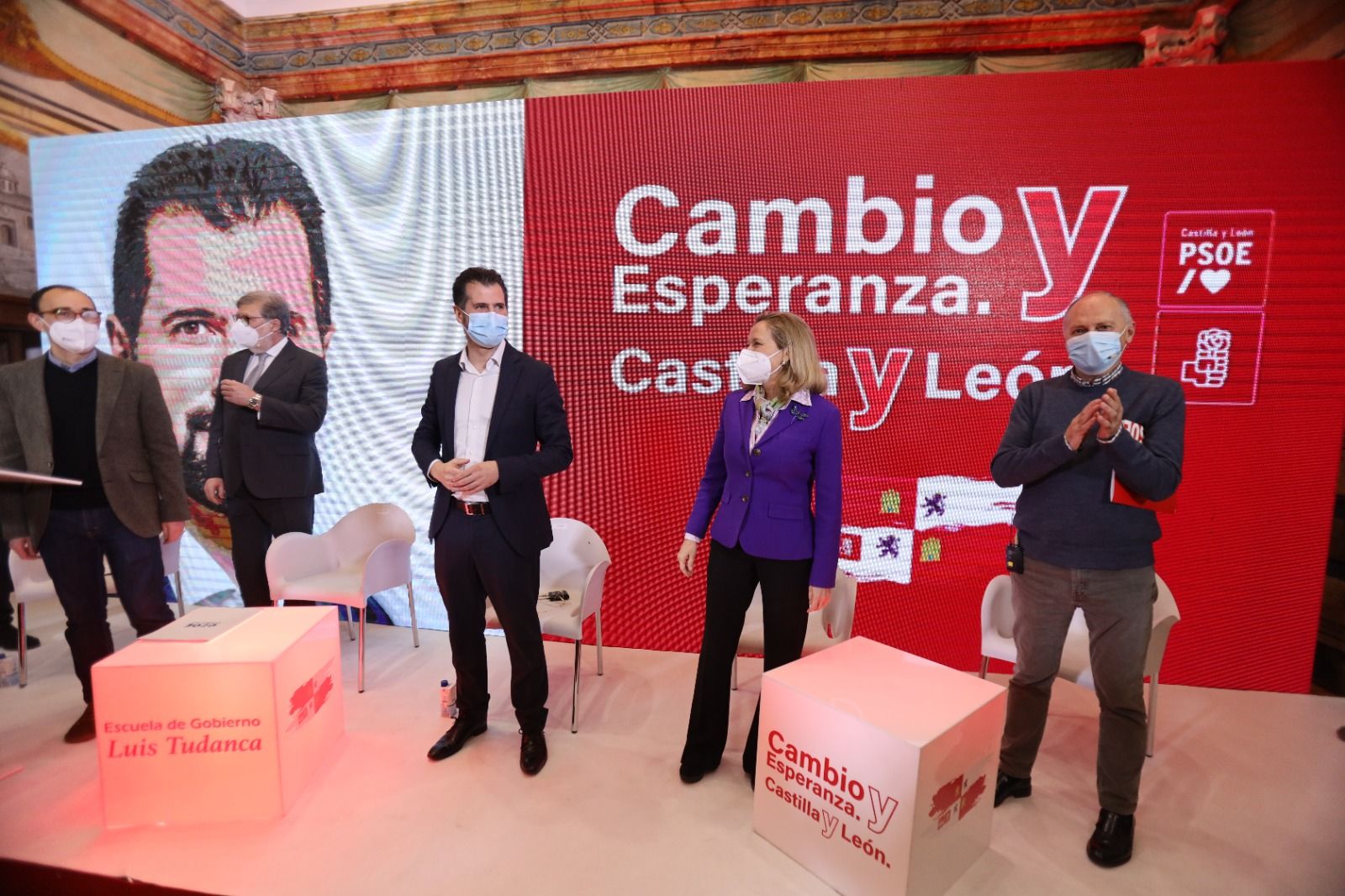 Escuela de Gobierno PSOE en Salamanca con la presencia de Nadia Calviño y Luis Tudanca 