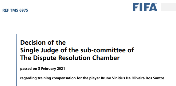 Resolución FIFA sobre Bruno Oliveira