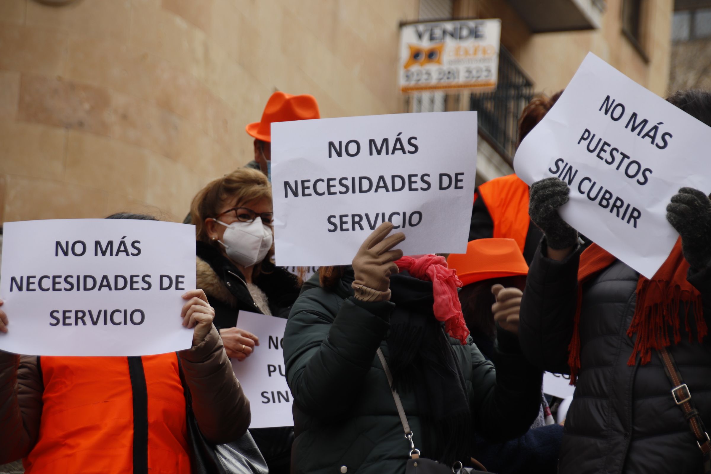 Concentración del personal de servicios sociales de la Junta de Castilla y León