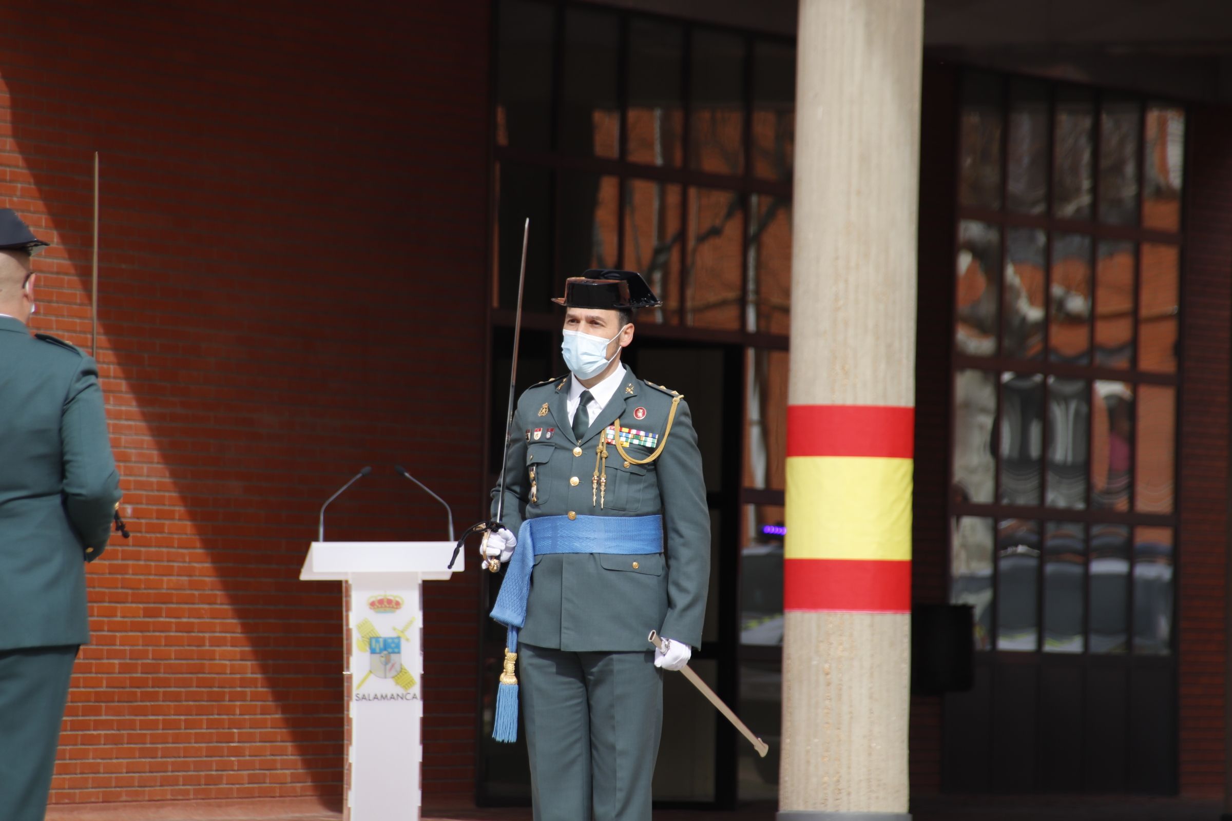 El Teniente General del Mando de  Fronteras y Policía Marítima de la Guardia Civil preside en Salamanca el acto de entrega de mando al nuevo Jefe de la Comandancia de la Guardia Civil de Salamanca