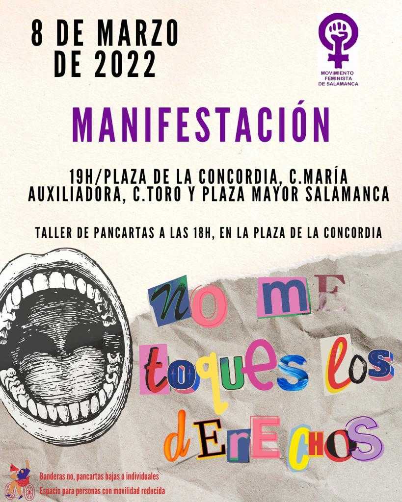 Cartel 8-M Movimiento Feminista Salamanca
