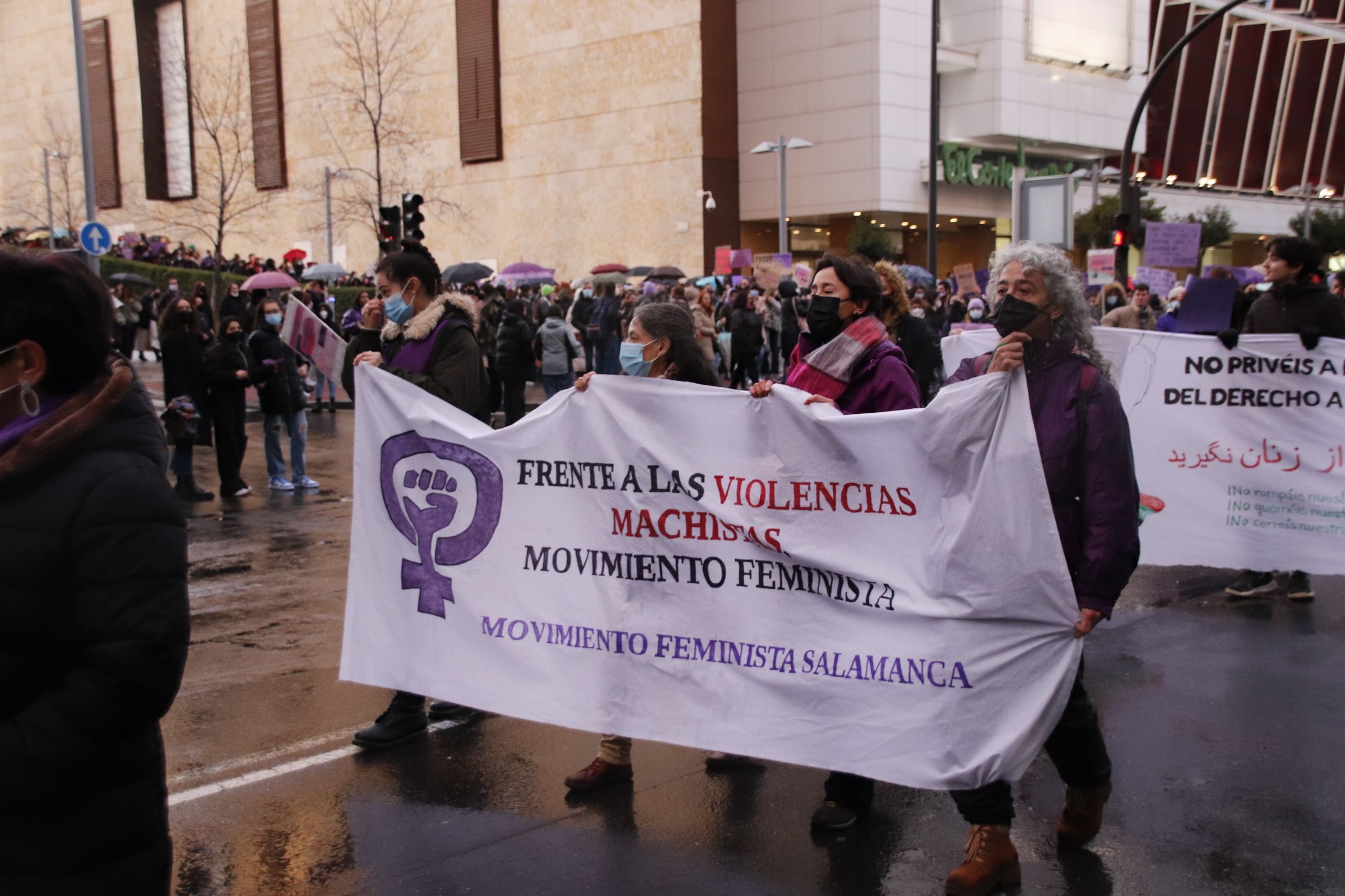 Manifestación organizada por el movimiento feminista de Salamanca