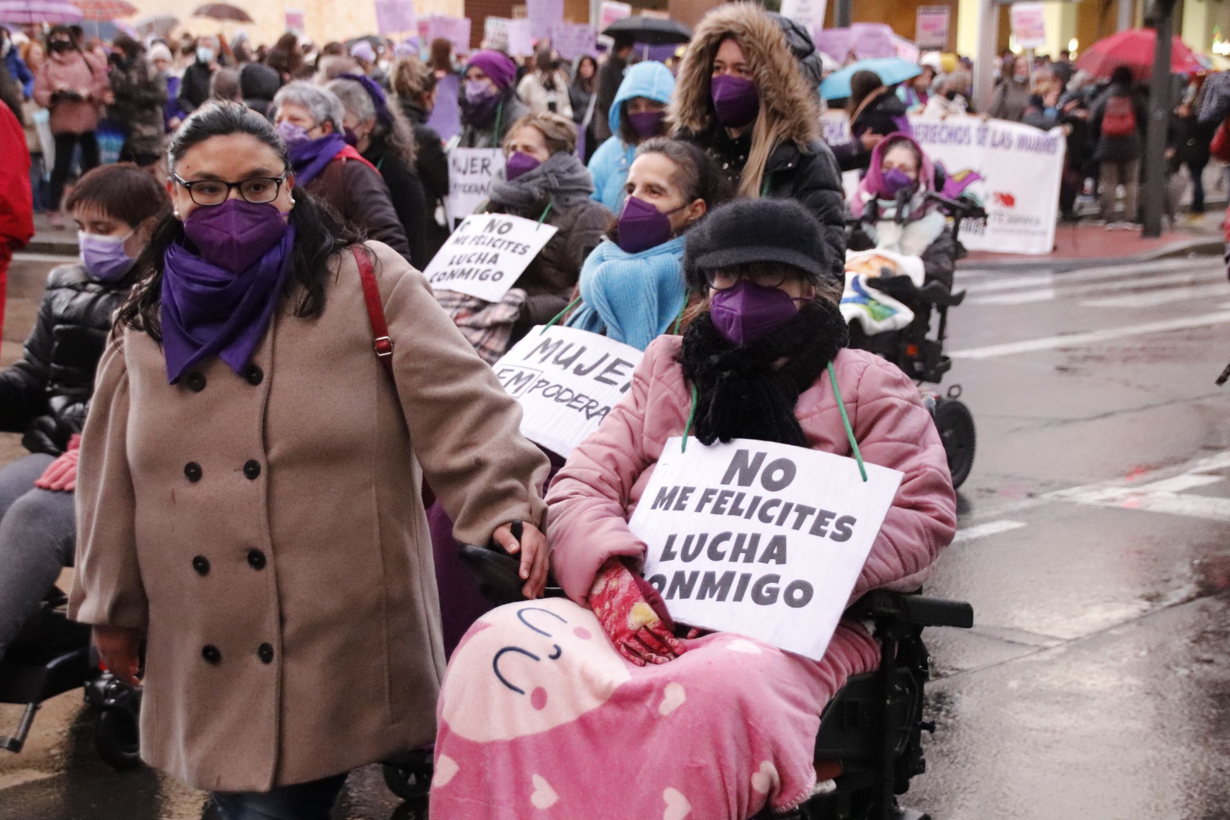 Manifestación organizada por el movimiento feminista de Salamanca