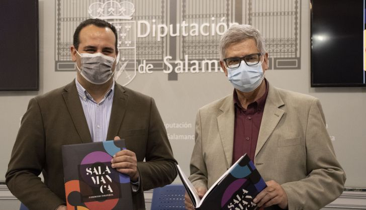 David Mingo y Juan Francisco Blanco en la presentación de la publicación “Salamanca. Patrimonio Inmaterial”