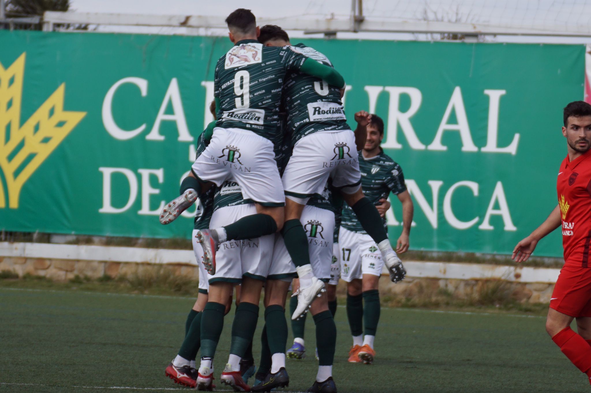 Celebración del gol del Guijuelo en el San Casto | Salamanca 24 Horas
