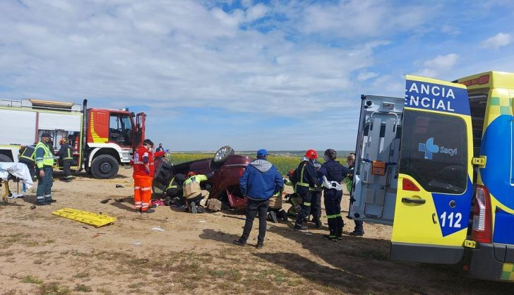 Accidente en Cantalpino | Foto: Helicóptero Medicalizado Salamanca