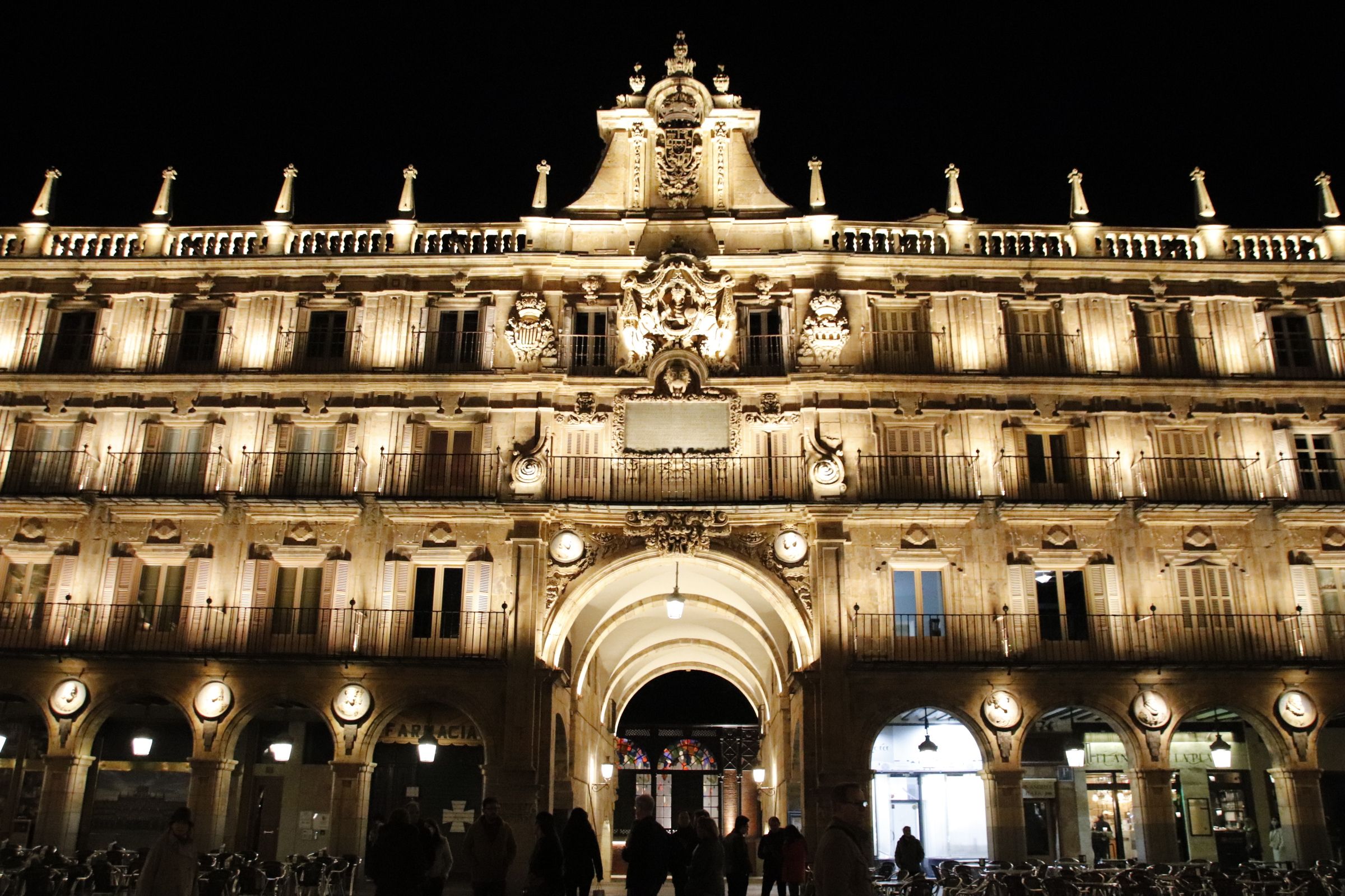 iluminación de la Plaza Mayor de Salamanca