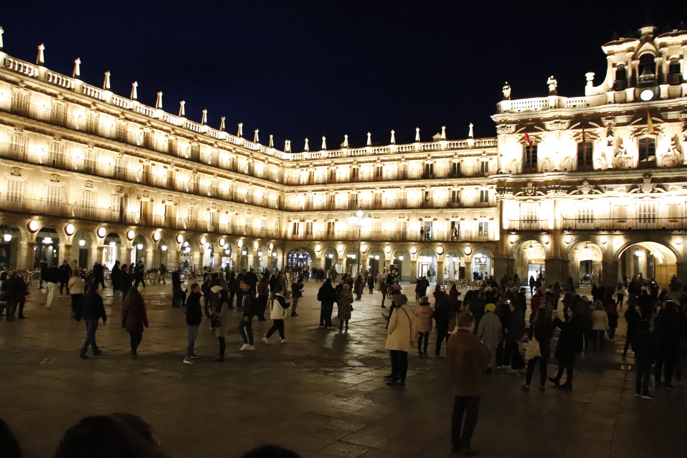 iluminación de la Plaza Mayor de Salamanca