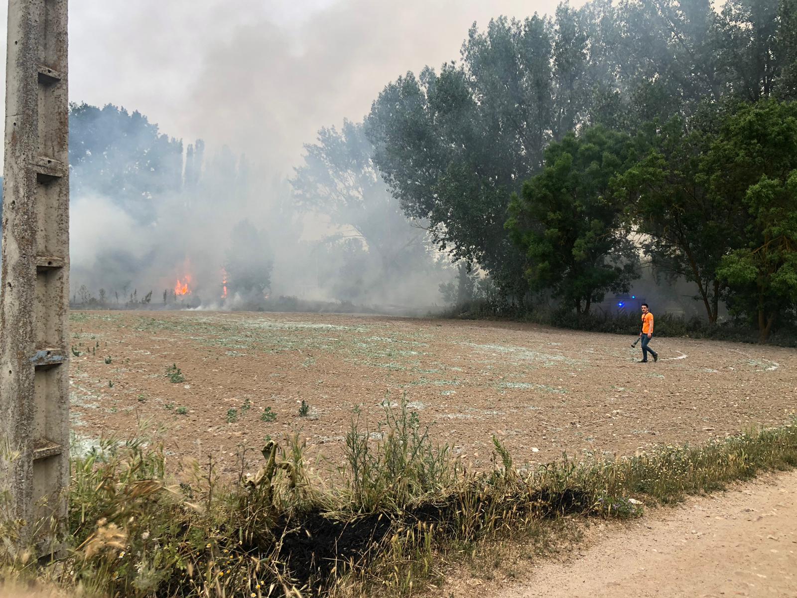 Los Bomberos de la Diputación sofocan un incendio en Cabrerizos (8)