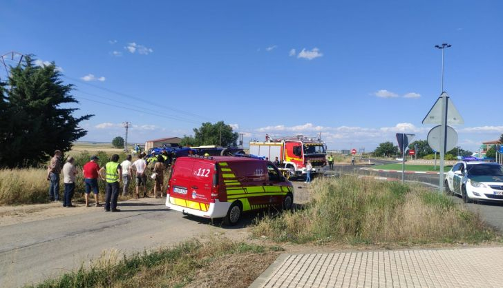 Accidente en Castellanos de Moriscos. Fotos S24H