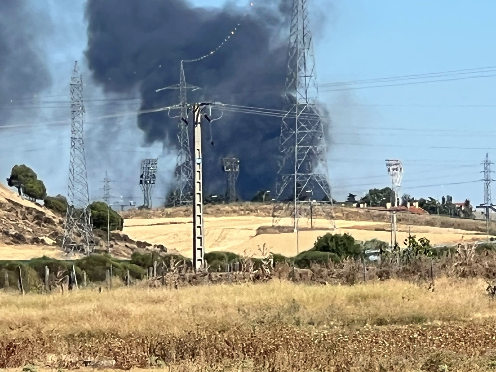 Incendio entre Salamanca y Cabrerizos