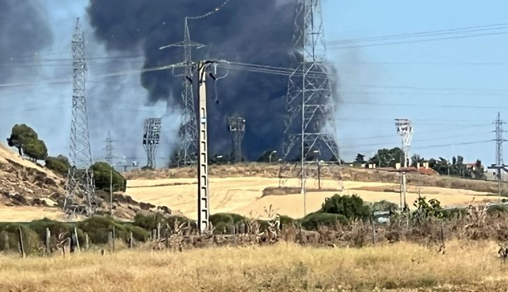 Incendio entre Salamanca y Cabrerizos
