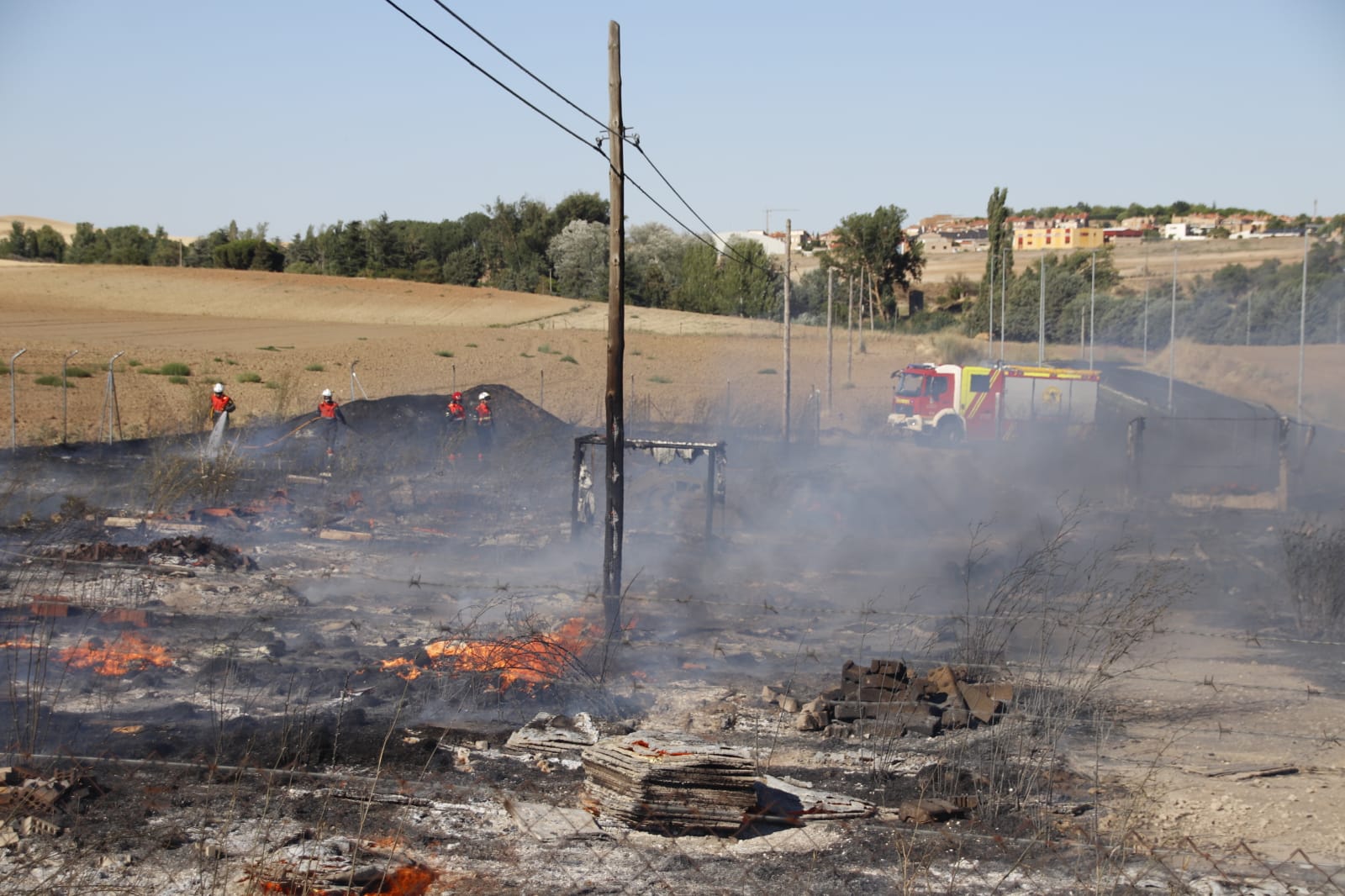 Incendio entre Salamanca y Cabrerizos 