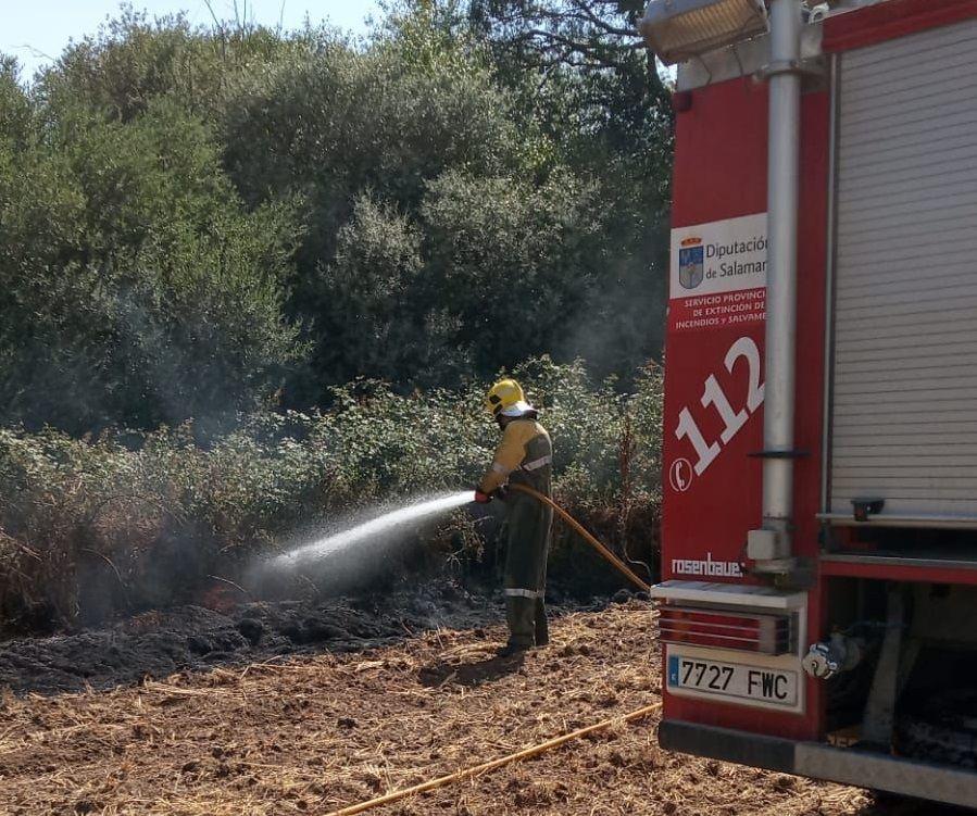 Incendio forestal en Aldeaseca de Alba. FOTO S24H
