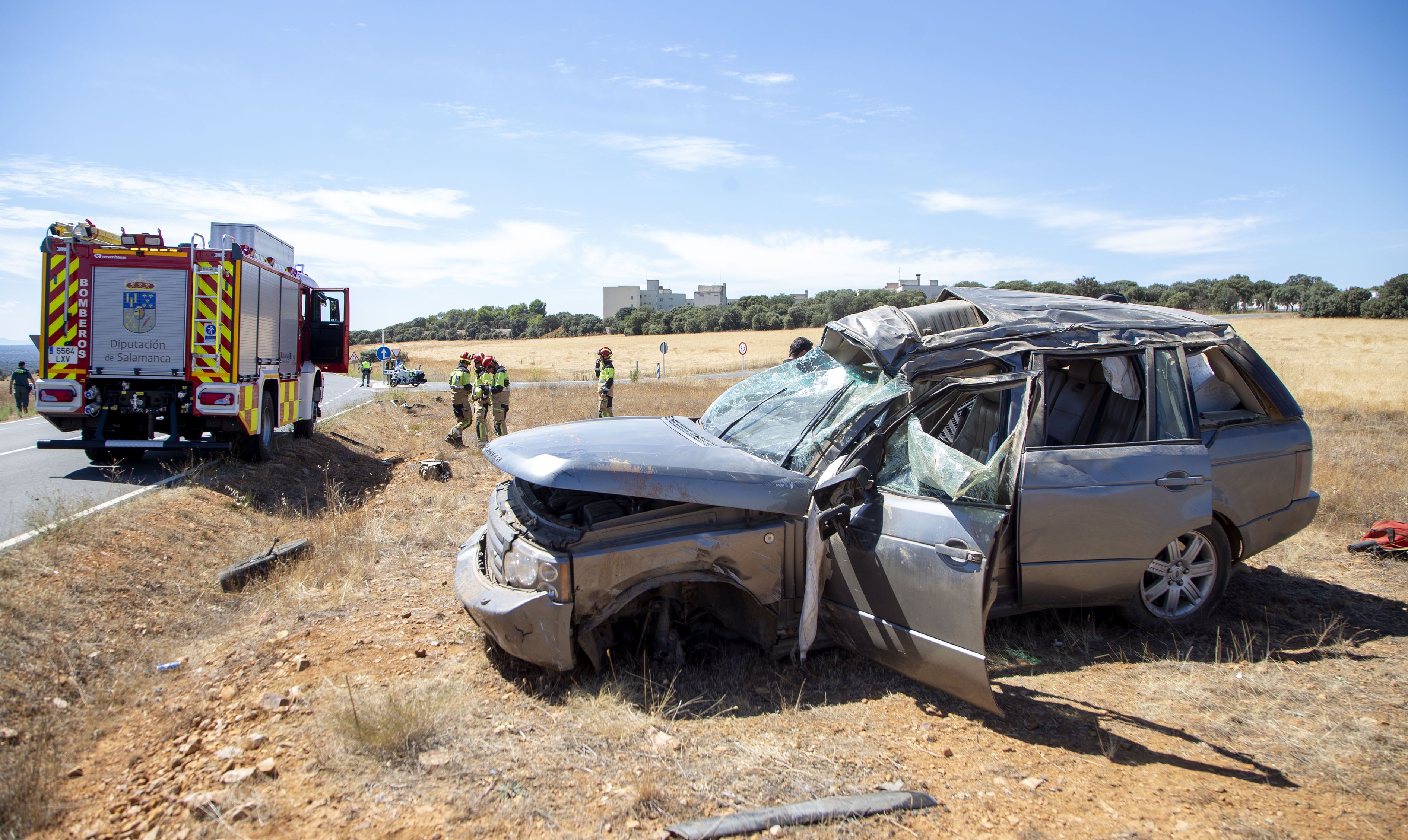 Accidente en la carretera de Matilla de los Caños, en el cruce del Hospital de los Montalvos. ICAL