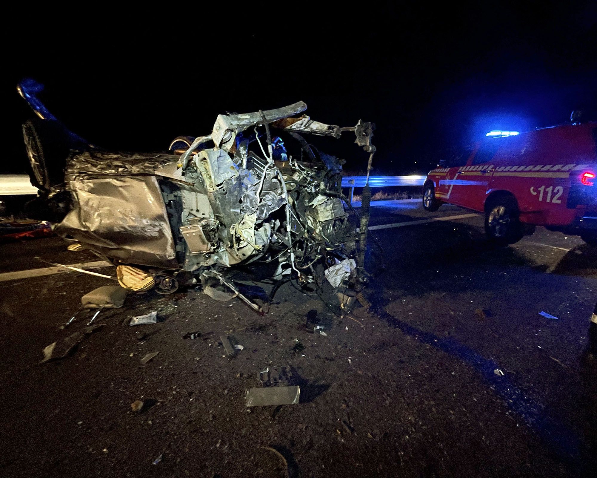 Un fallecido y tres heridos en el vuelco de un vehículo en León