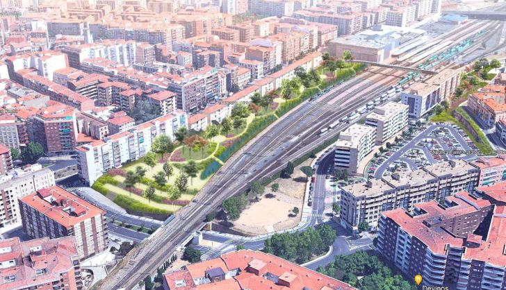 Proyecto de renaturalización de la zona de la estación de tren de Vialia