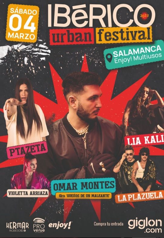 cartel actuaciones festival Ibérico Urban, multiusos Salamanca