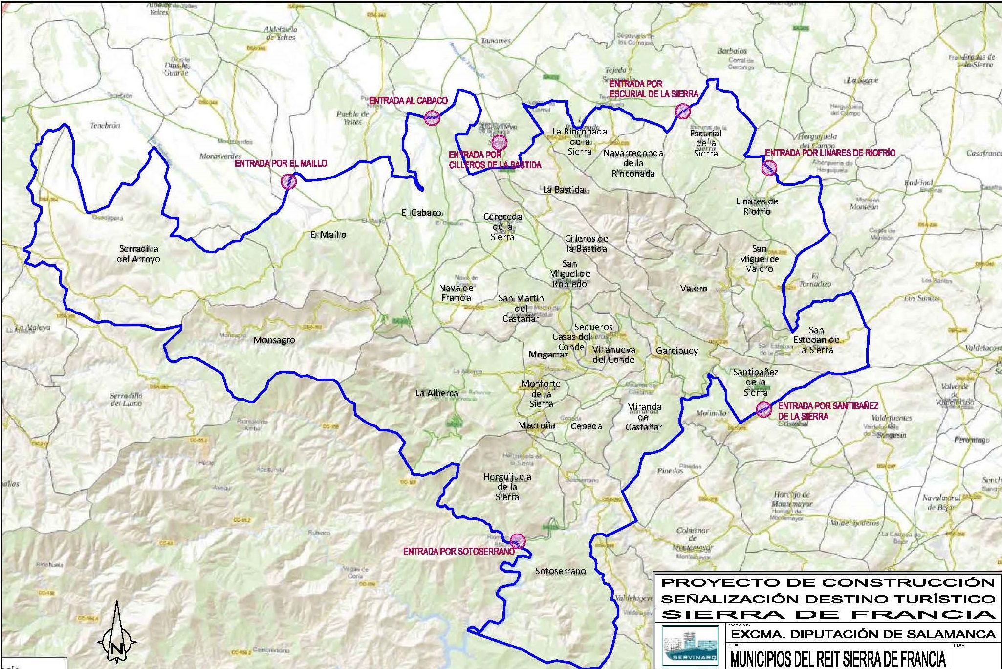 Mapa instalación señales Sierra Francia (1)