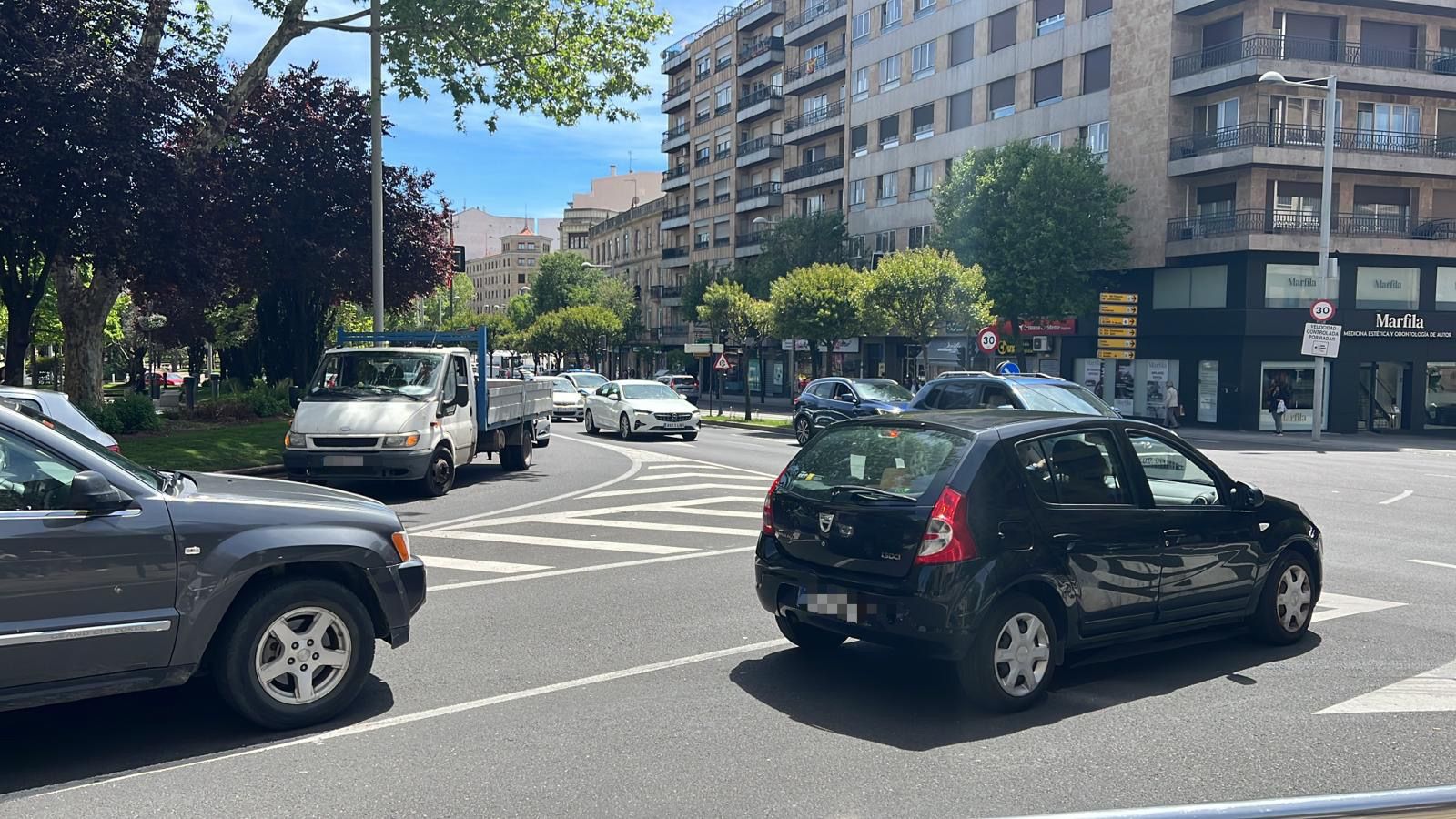 Apagón de los semáforos en la zona de plaza de España
