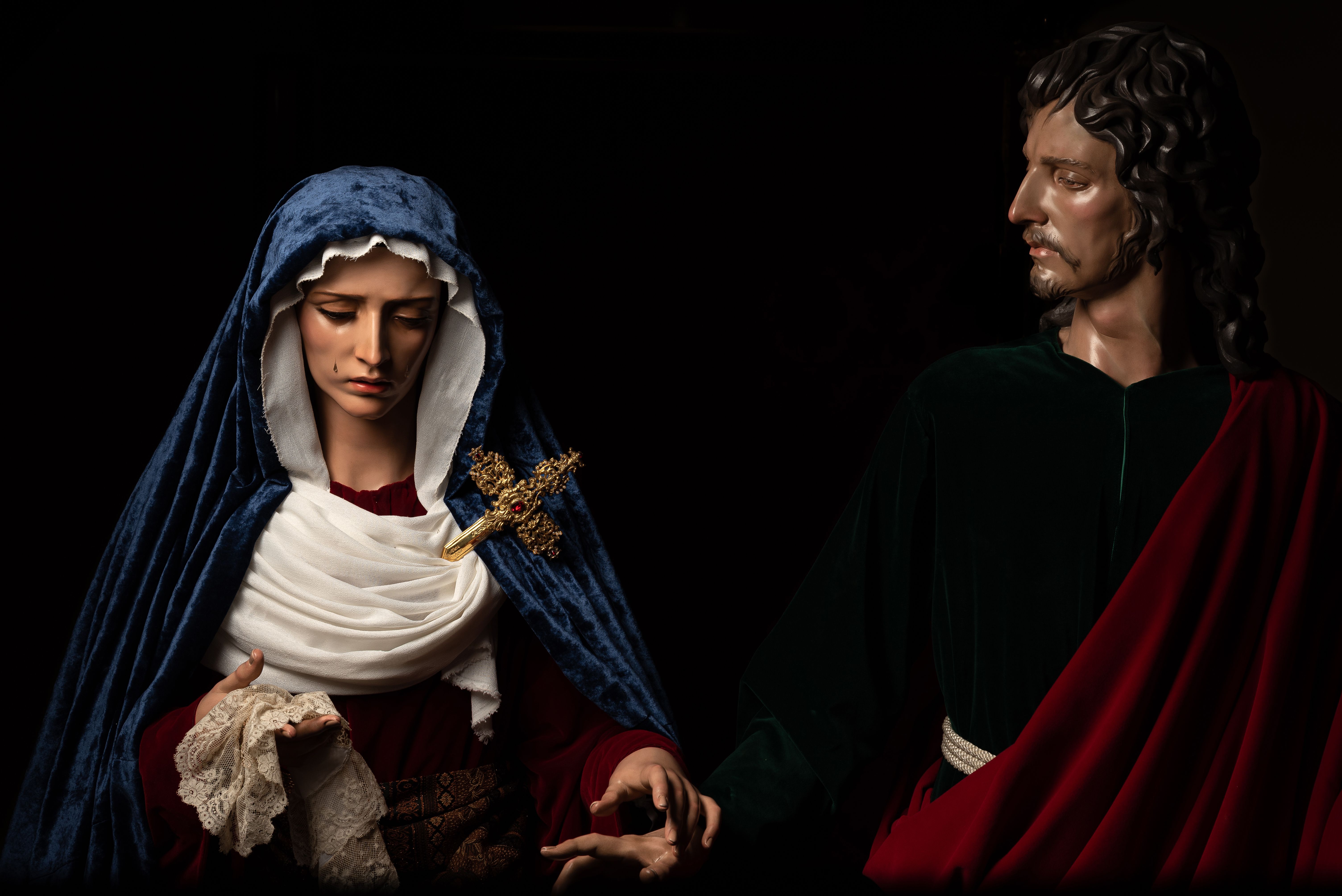 Virgen del Dulce Nombre y San Juan Evangelista de la Archicofradía del Rosario. Foto: Paulino Sánchez