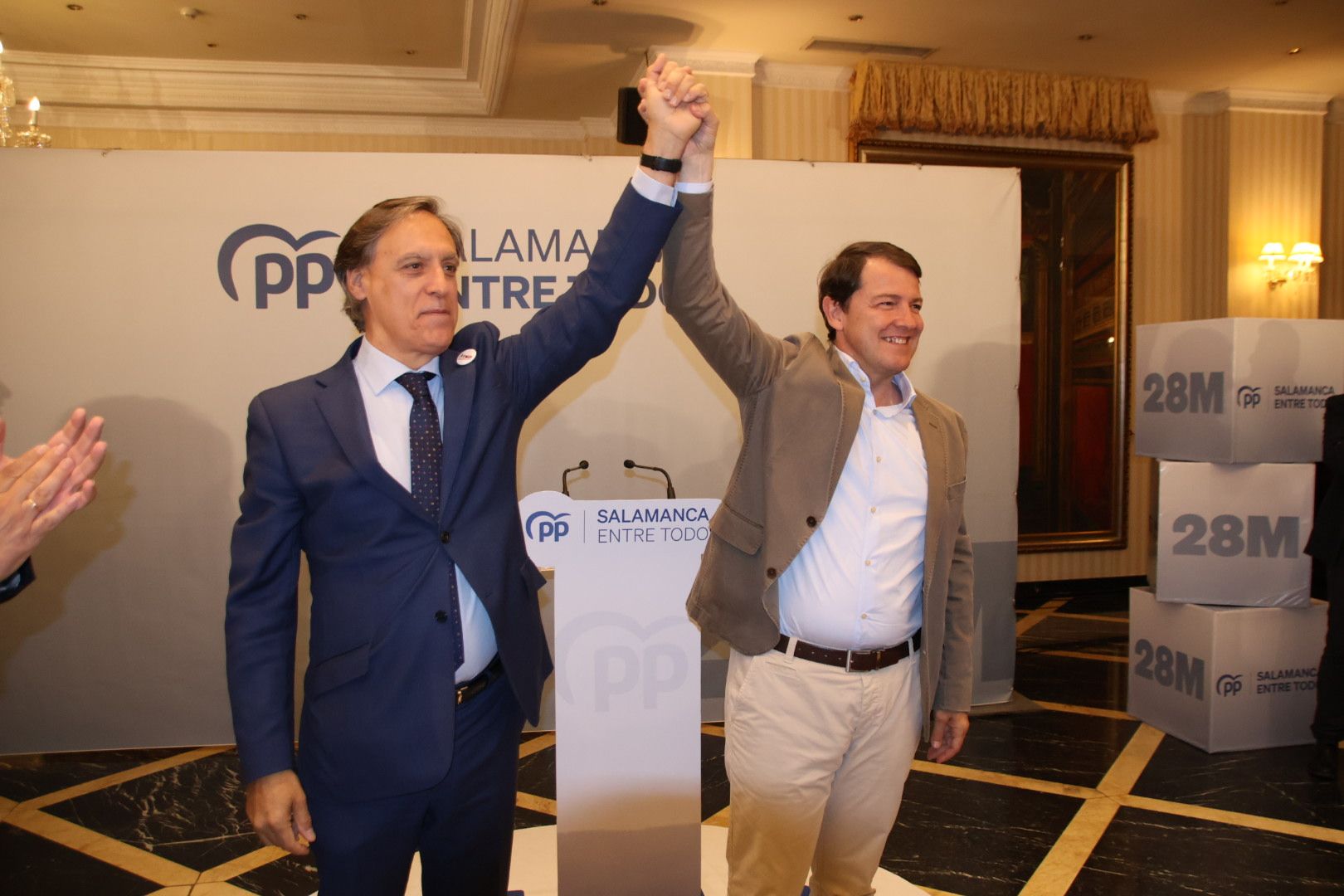 El Partido Popular de Salamanca celebra un acto de fin de campaña con las intervenciones del presidente del Partido Popular de Salamanca y candidato a la alcaldía de la ciudad