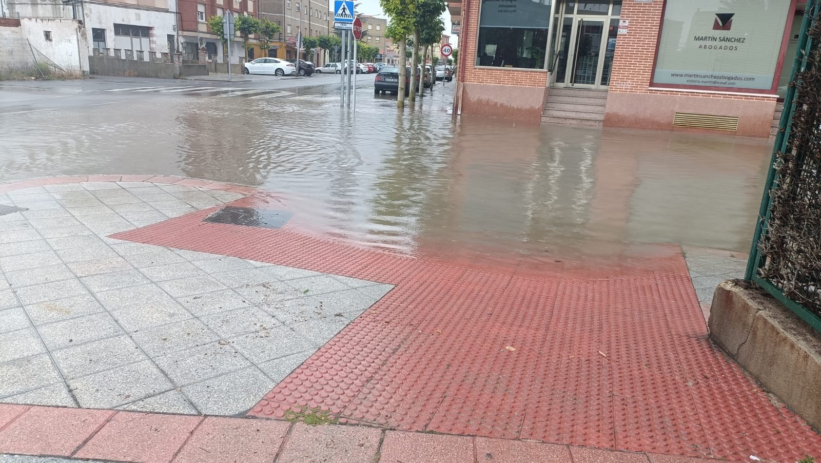 Calles inundadas en Peñaranda 
