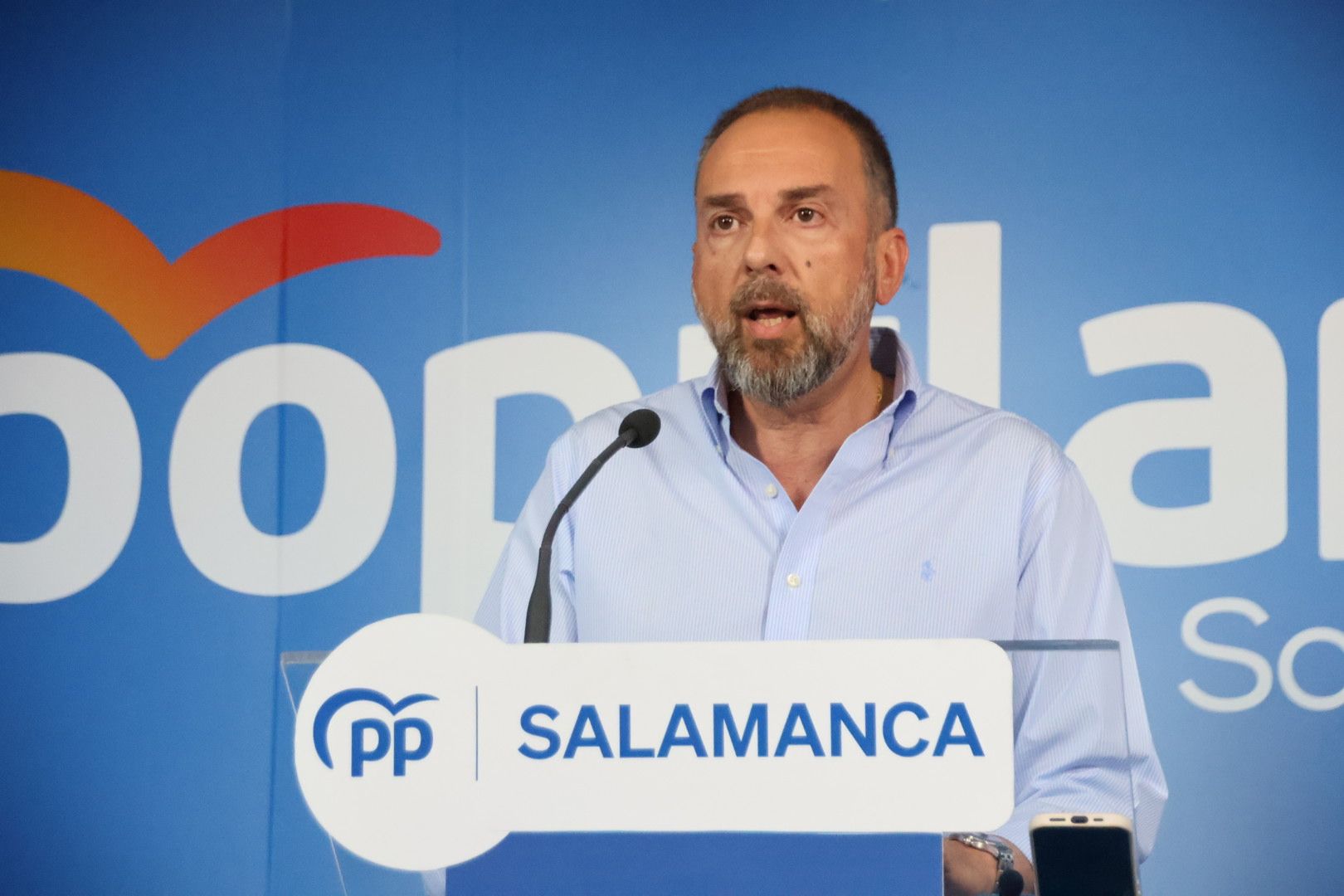 José Antonio Bermúdez de Castro y Bienvenido de Arriba, ofrecen una rueda de prensa para valorar las principales líneas del programa con el que el PP concurre a las elecciones del 23 de julio