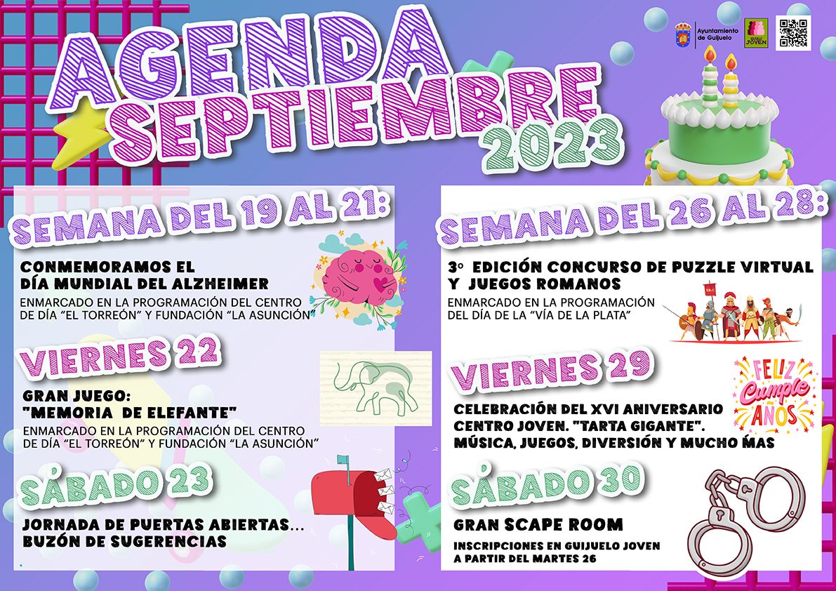 Agenda septiembre Guijuelo Joven