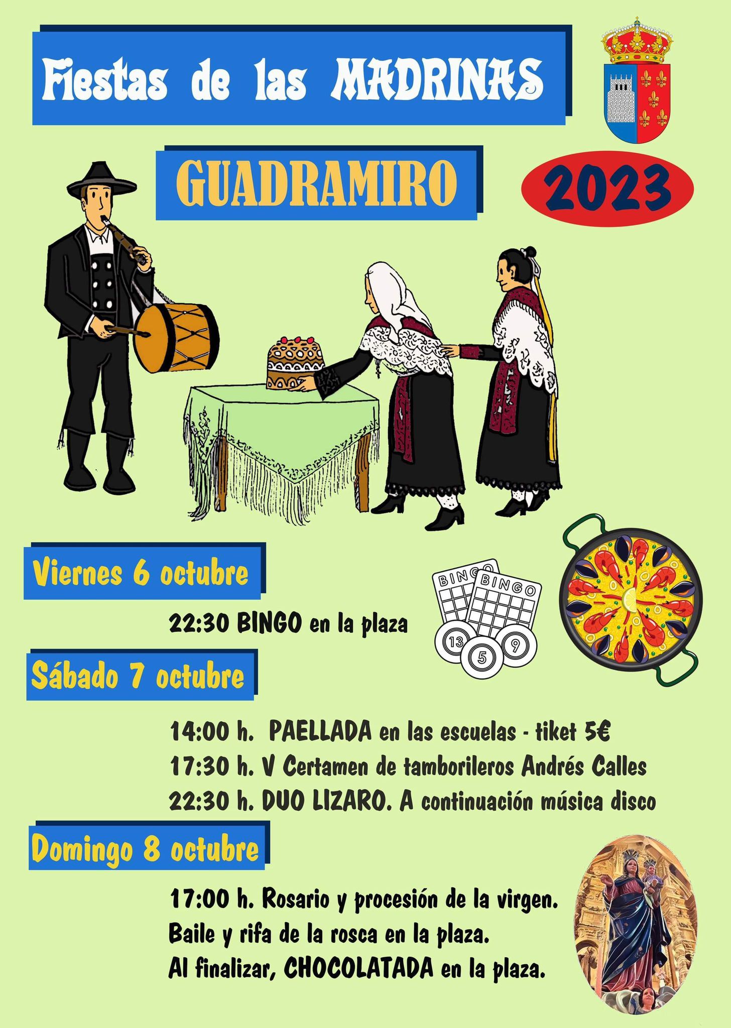 Programación de las fiestas de Las Madrinas 2023 de Guadramiro