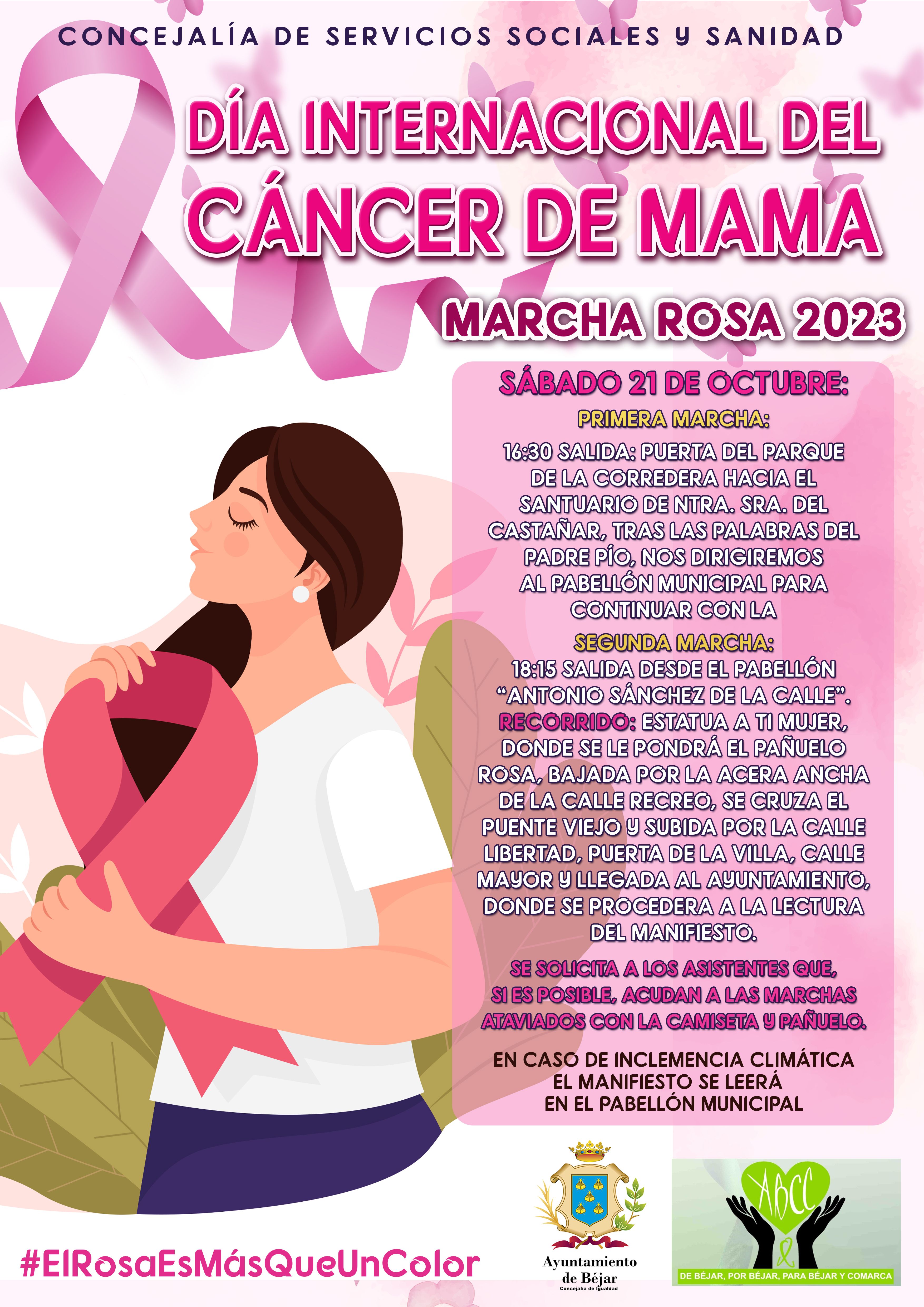 cartel actos cáncer de mama 2023