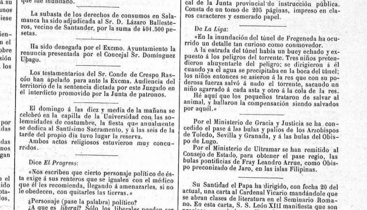 La Tesis, 21 junio 1885. La Freneneda. Prensa Histórica