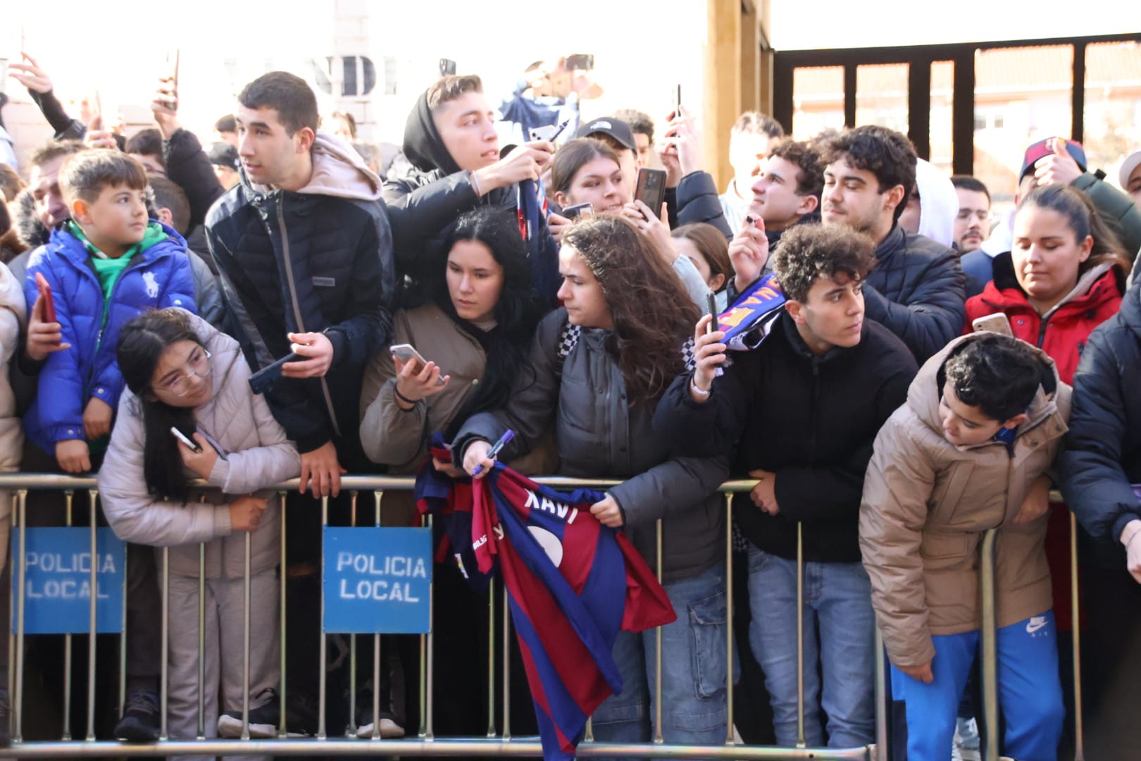 Llegada de los jugadores del FC Barcelona a su hotel en Salamanca 