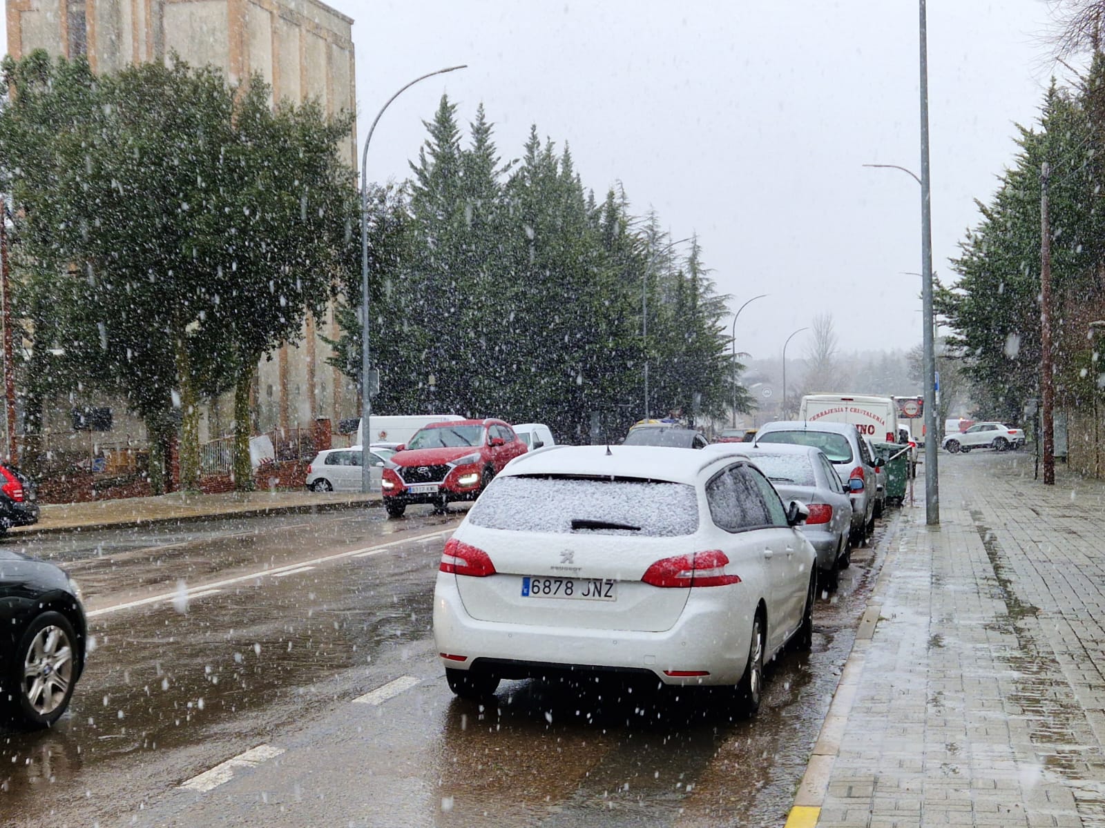 Nieve en Guijuelo, 19 de enero de 2024