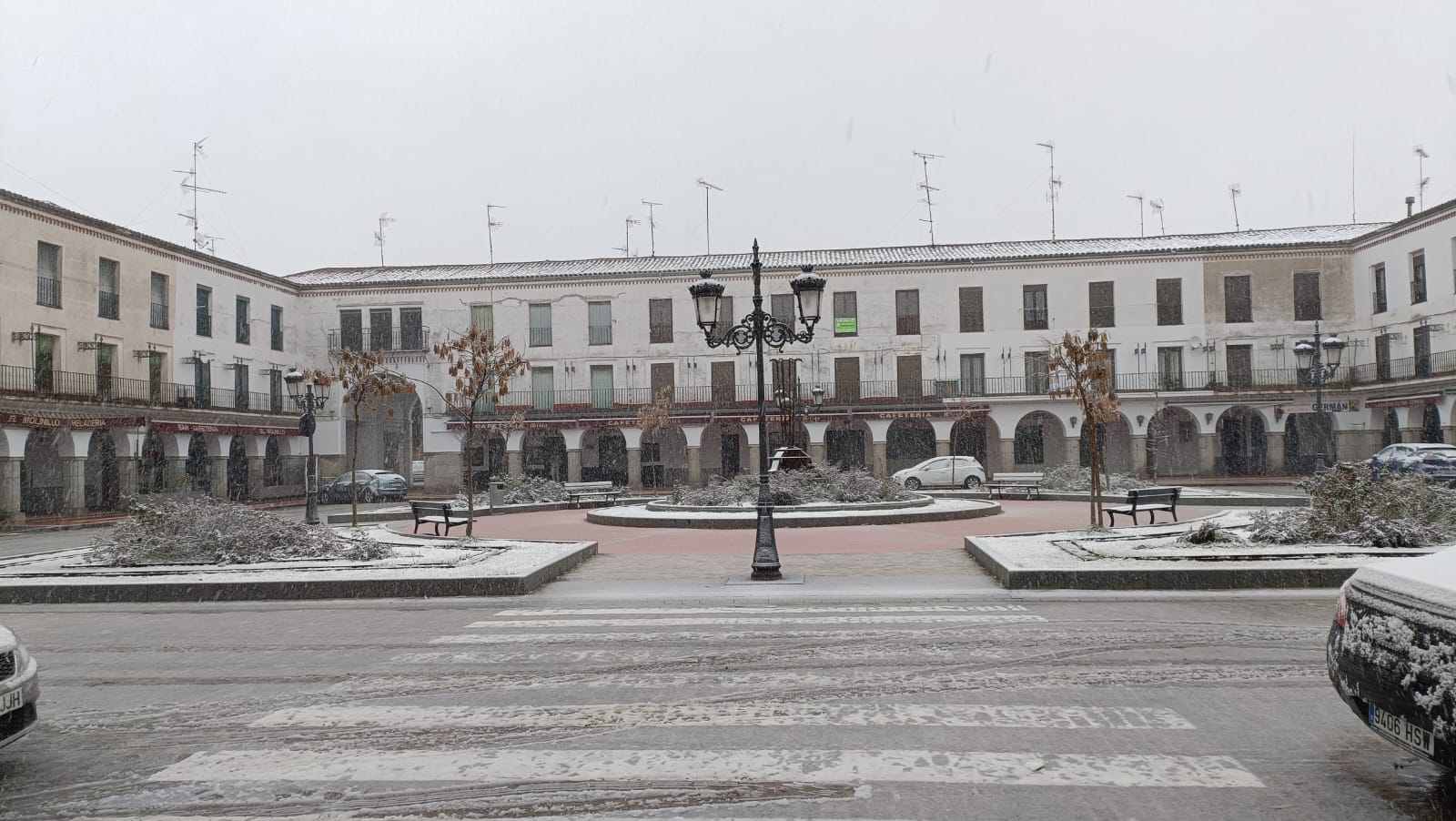 Nieve en Peñaranda, 19 de enero de 2024