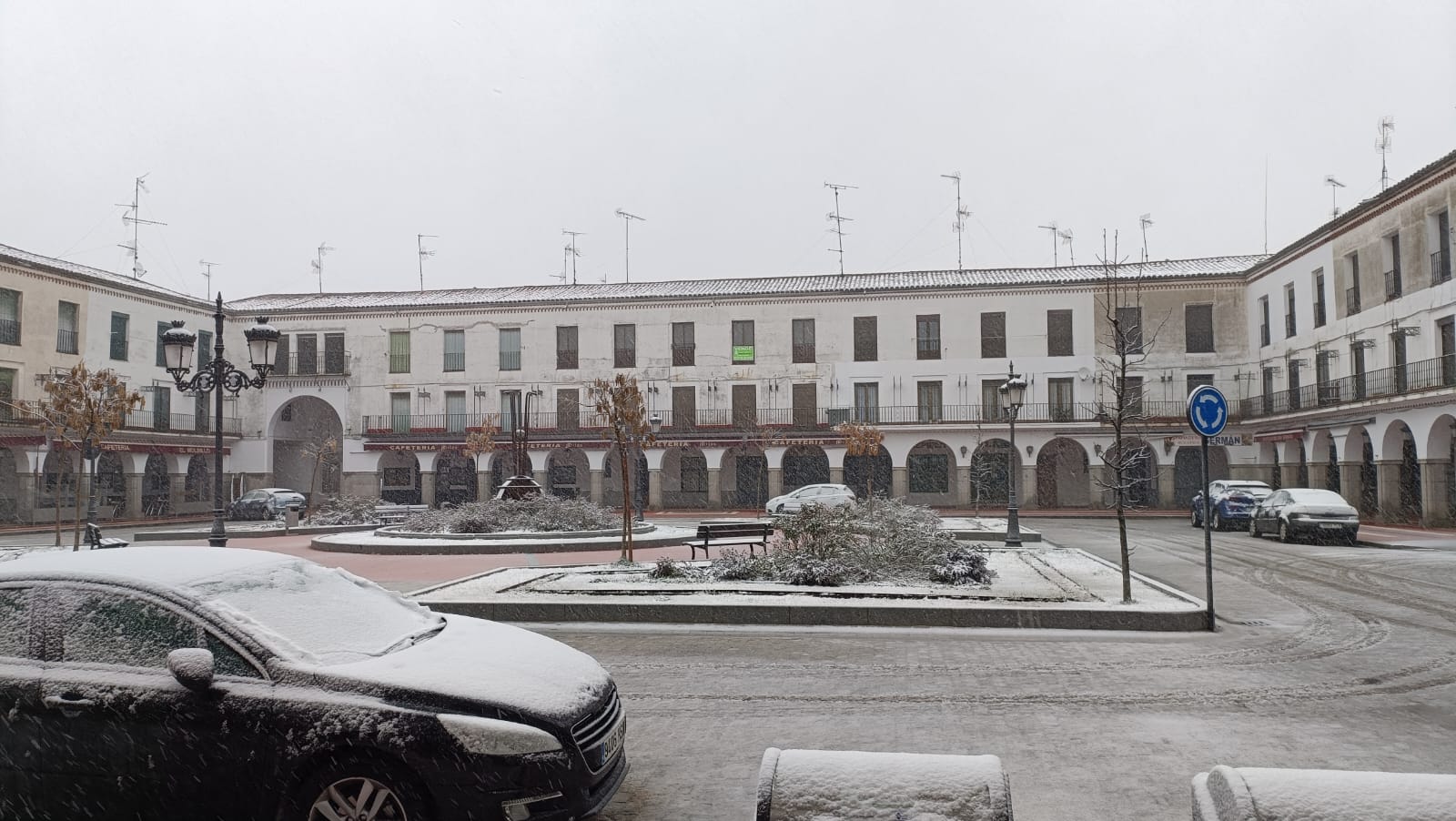 Nieve en Peñaranda, 19 de enero de 2024