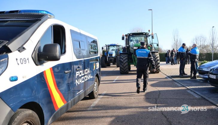Protesta de los agricultores y ganaderos en Salamanca, viernes, 2 de febrero. Fotos Andrea M (18)