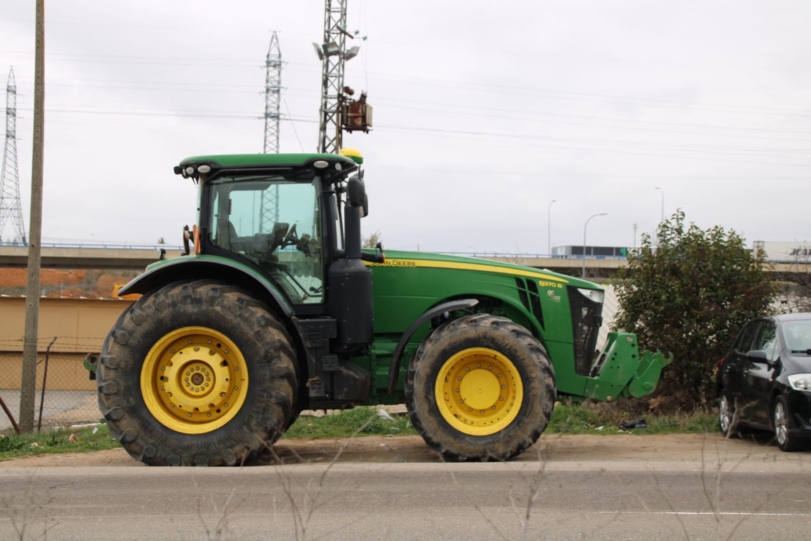 Tractor en los aledaños del Helmántico. Foto de archivo