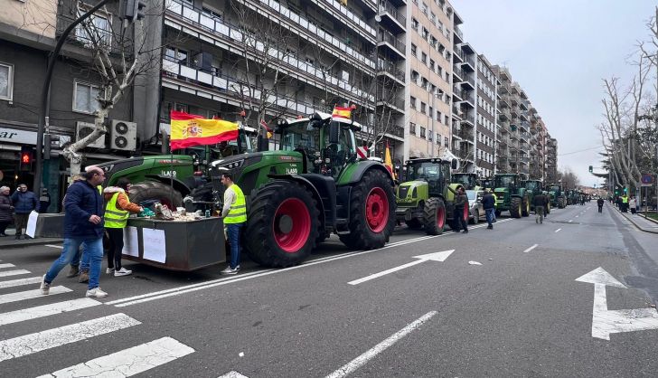 Retenciones en el centro de Salamanca por la protesta agraria
