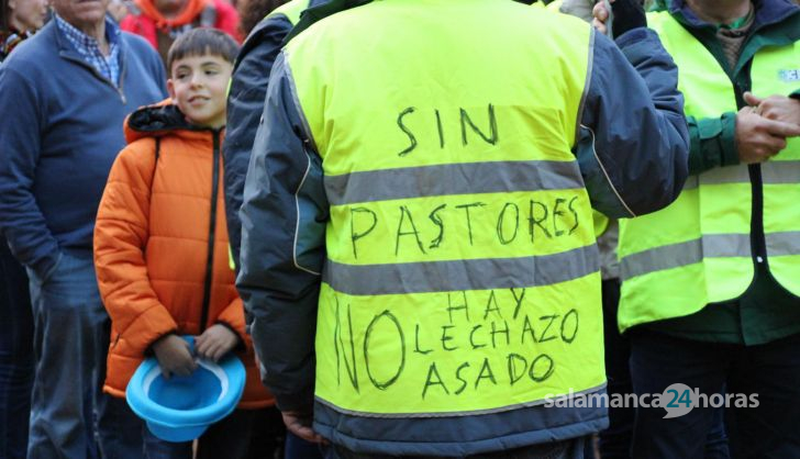 Ganaderos de Ciudad Rodrigo manifiestan sus reivindicaciones entre los aplausos del público en la Plaza Mayor (1)