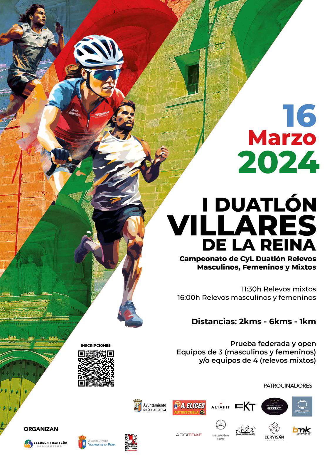 cartel I duatlon villares de la reina